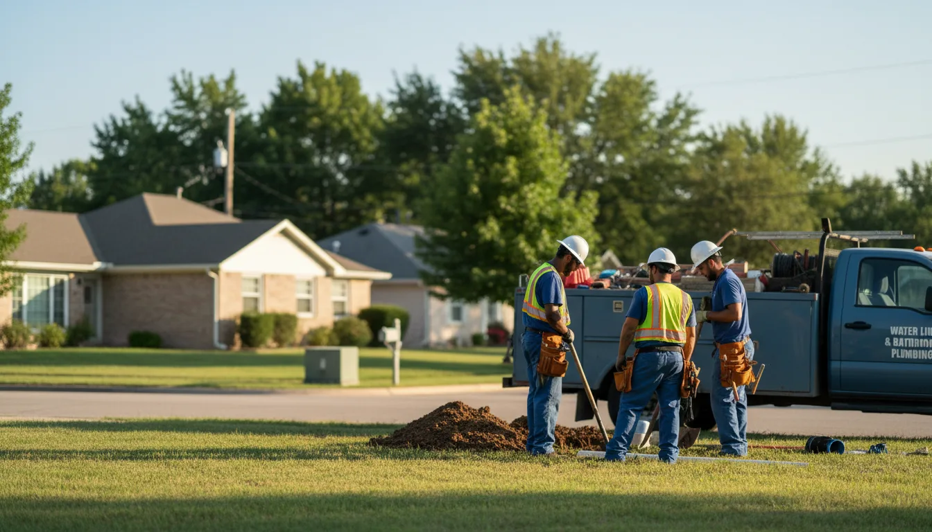 Residential water line and bathroom plumbing service in White Rock, NM